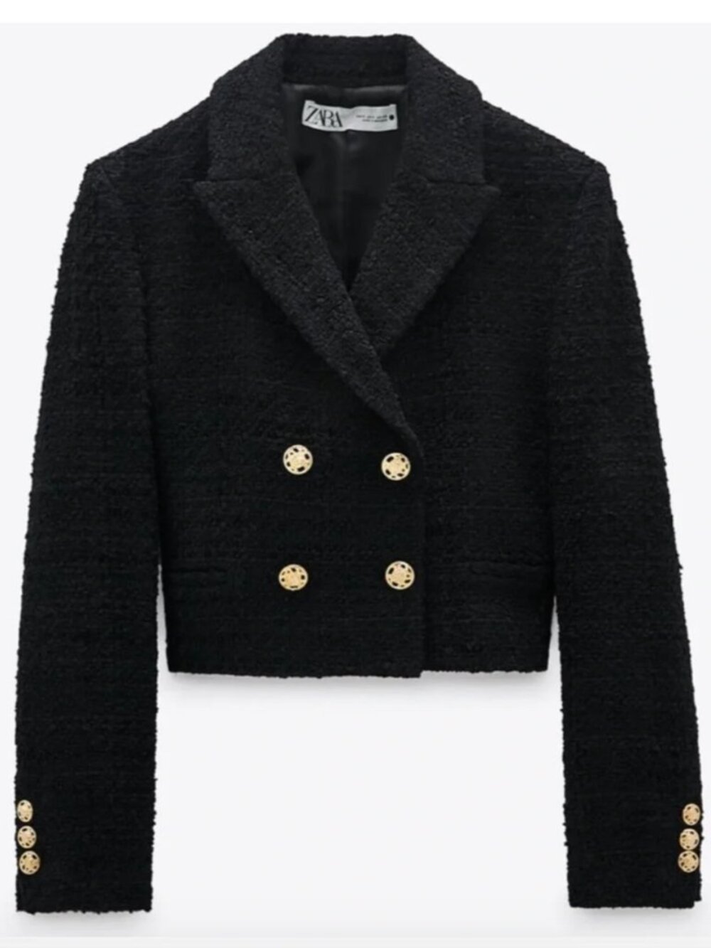 ZARA Cropped Tweed Blazer Blogger Favorite